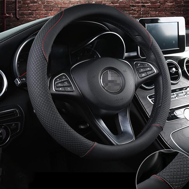 OTOHEROES Cover Setir Mobil Bahan Kulit Non Slip Steering Wheel 38cm - V70