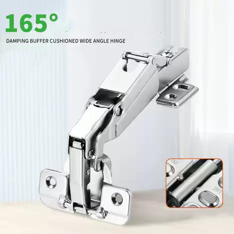 Engsel Sendok Hidrolik Kabinet 165 Derajat Half Overlay Soft Close Engsel Lemari Baja DTC C55-165