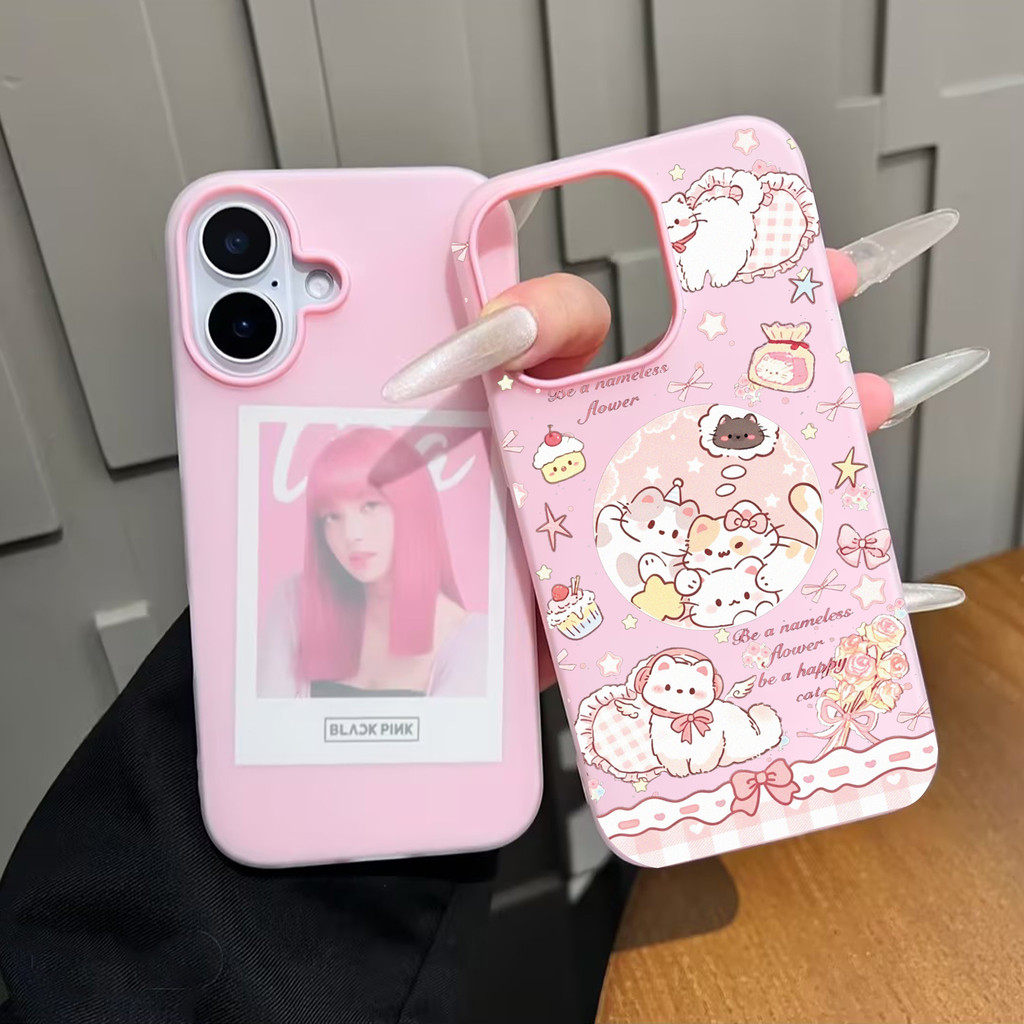 Lucu Jelly Doff Boneka Kucing Case Hp Iphone 17 Pro Max 13 11 15 14 12 Pro 16 Plus 16 Pro Max Case