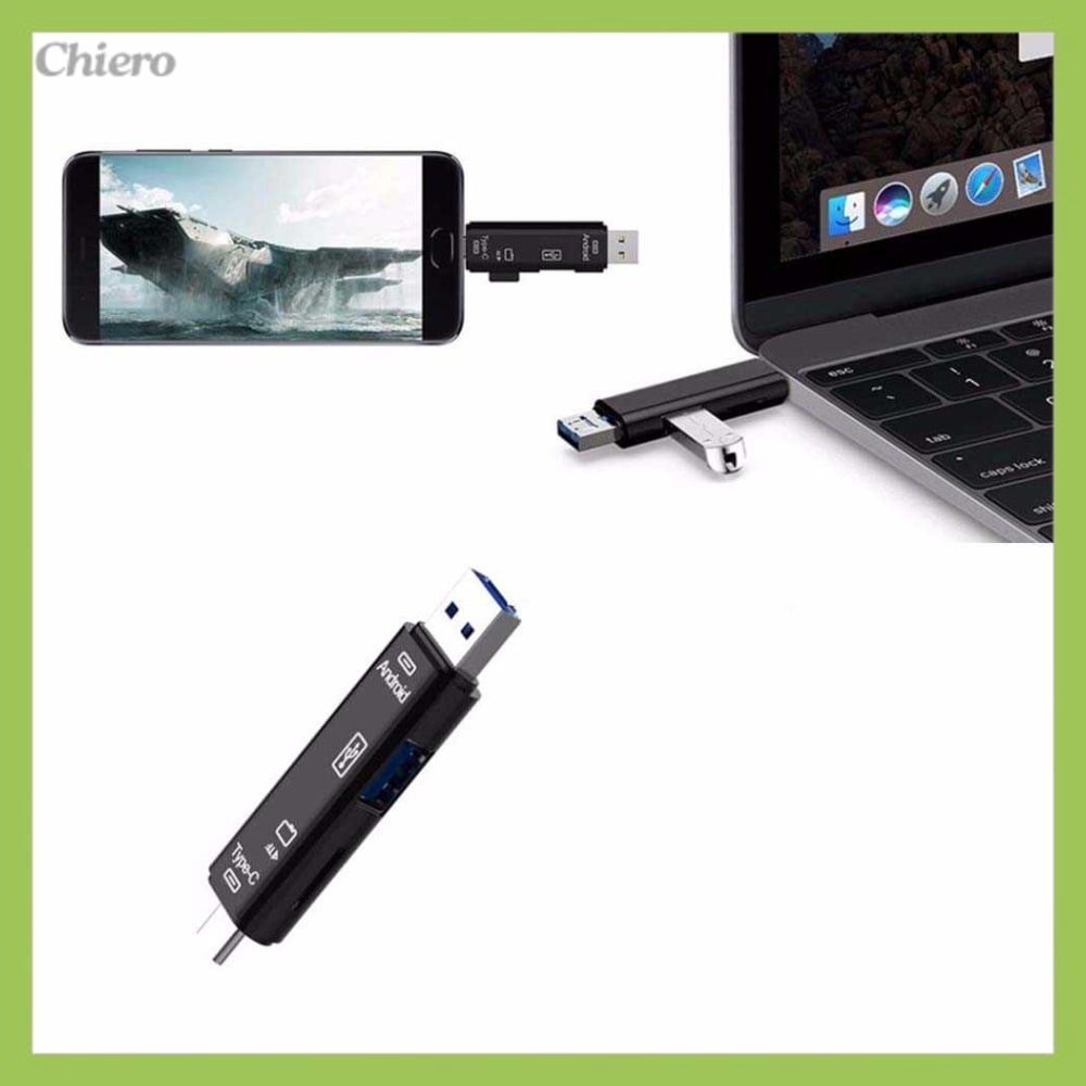 Natrberg Card Reader USB 2.0 Micro Type C OTG MicroSD Card USB - D-188