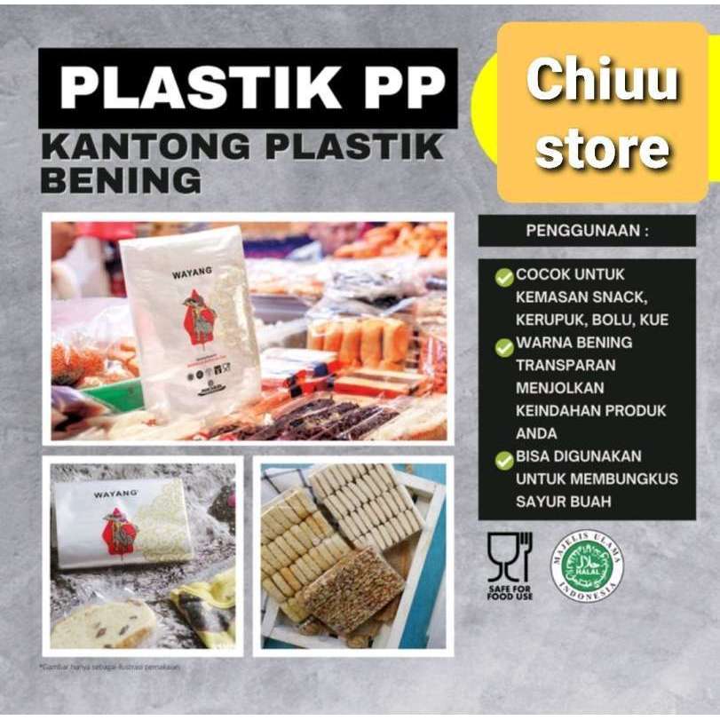 Plastik PP WAYANG Berat 250gr8x12, 8x15, 9x12, 9x15, 9x18, 9x20