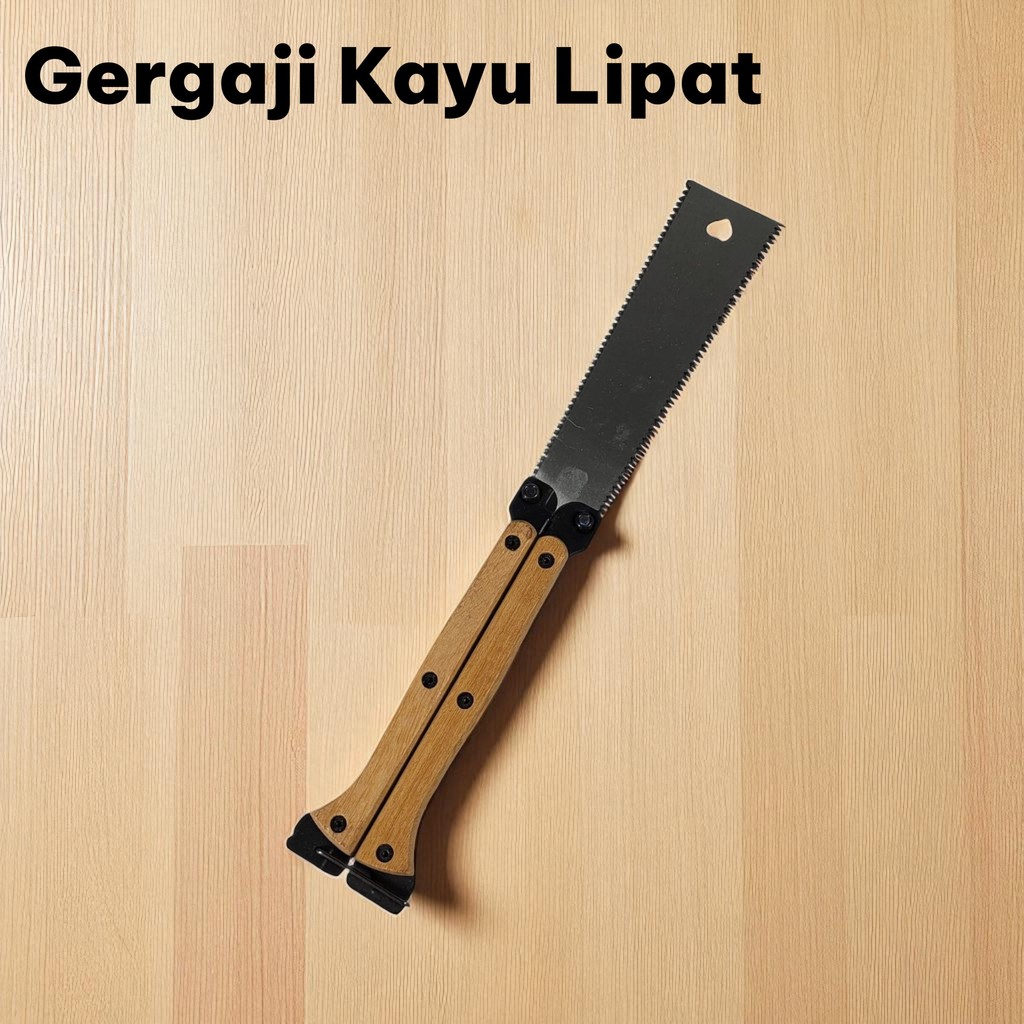 harga terbaik JIXIU Gergaji Kayu Lipat Foldable Butterfly Saw Double Side 31cm - JX3