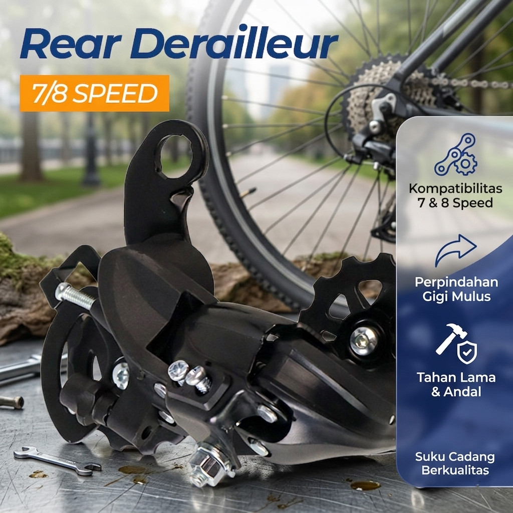 Rear Derailleur Operan Gigi Belakang Sepeda Gunung MTB 7 8 Speed Transmisi Komponen Gear Pindah Halu