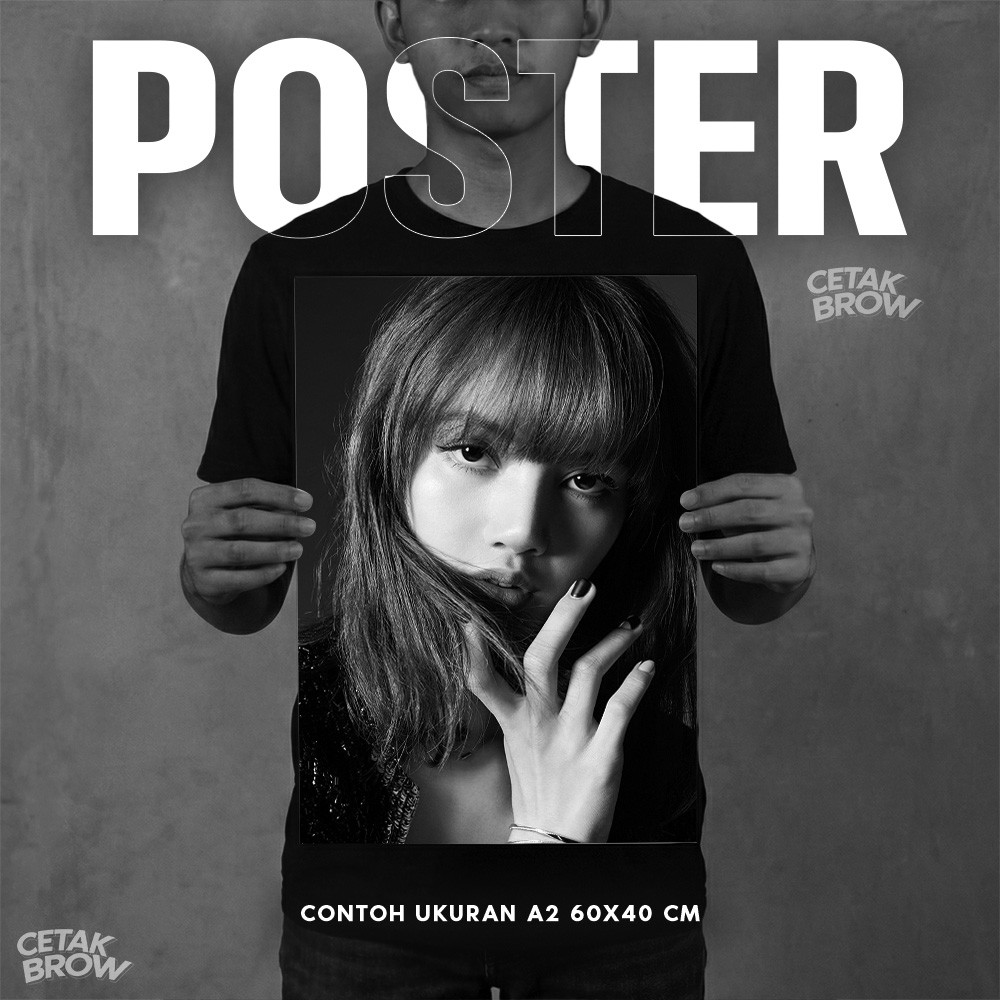 Poster Lalisa Manoban Lalisa Solo Album Red Outfit Cinematic Bisa Cetak Custom Dekorasi Dinding Kama