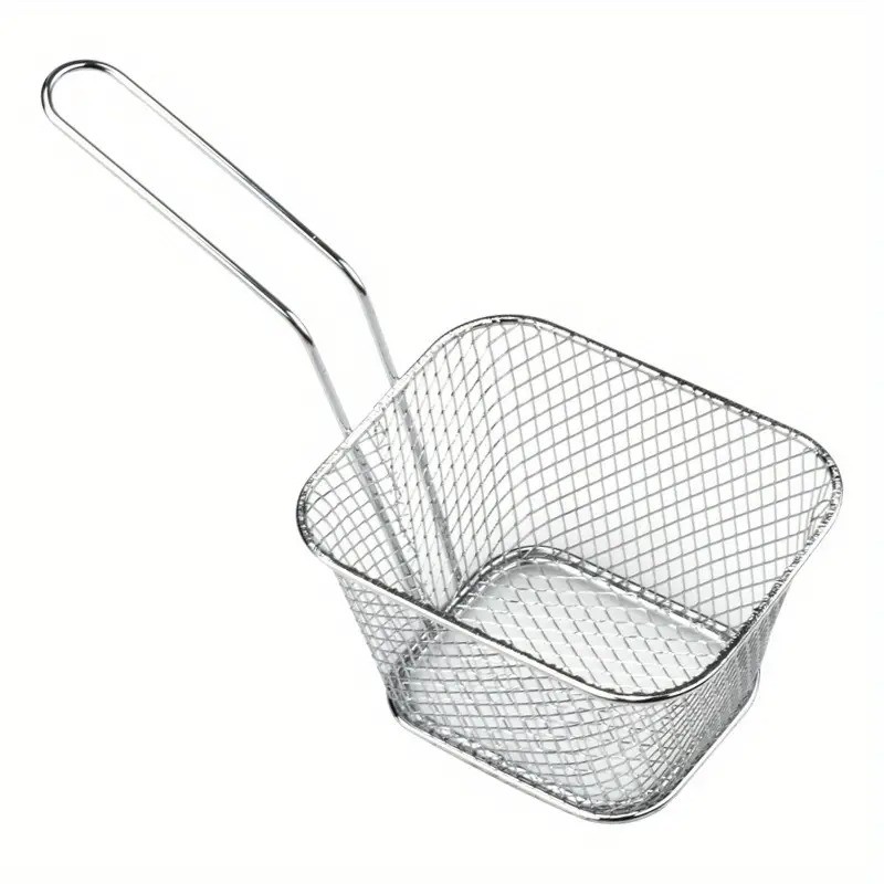 Keranjang saringan minyak stainless steel tirisan gorengan mini estetik serokan kentang anti karat