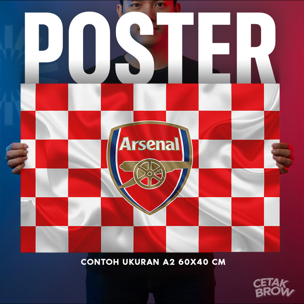 Poster Arsenal FC The Invincibles 2003-04 Historic Unbeaten Season Gold Trophy Design Bisa Cetak Cus