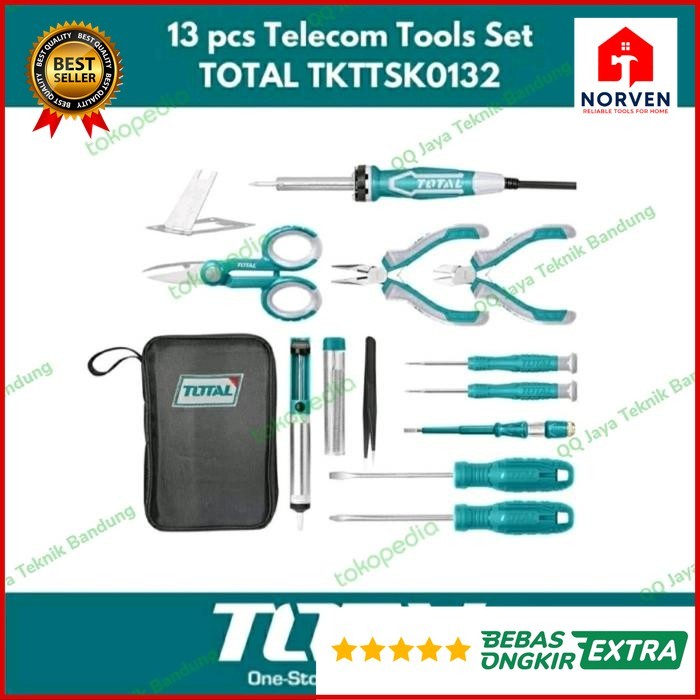 TOTAL 13 PCS TELECOM TOOL SET - Tool set elektronik
