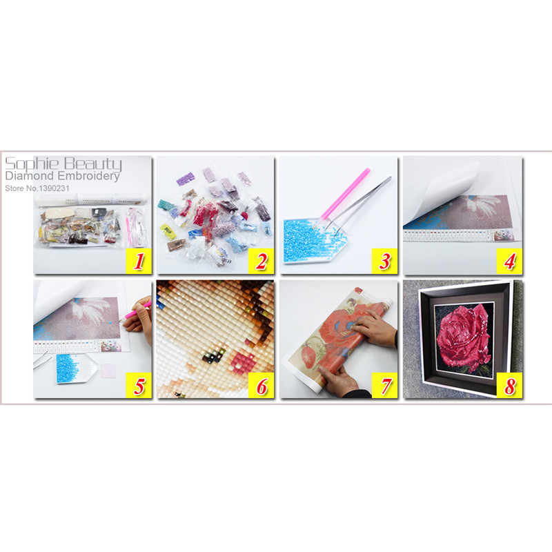 Crystal Mystery Diamond Painting Kit Picture Full Square Diamond Embroidery Cross Stitch Crystal