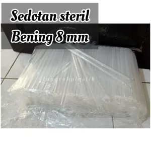 Sedotan steril Bening 8 mm/sedotan Boba/ pipet bubble Bening 8mm
