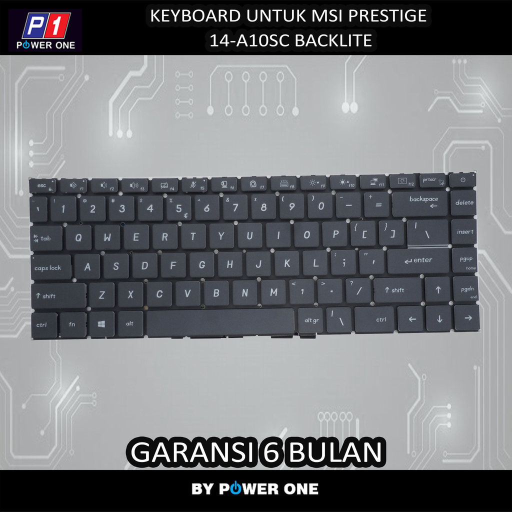 Keyboard Untuk MSI Prestige 14-A10SC Backlite