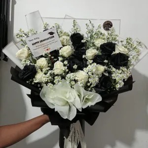 22.buket mawar hitam