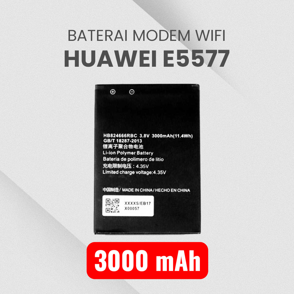 Baterai Modem WiFi Huawei E5577 3000 mAh Li-ion Polymer Replacement - HB824666RBC