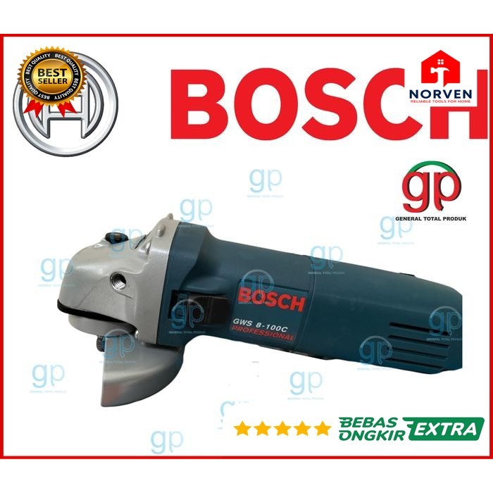 BOSCH GWS 8-100C MESIN GERINDA TANGAN 4" GWS 8-100 C ANGLE GRINDER