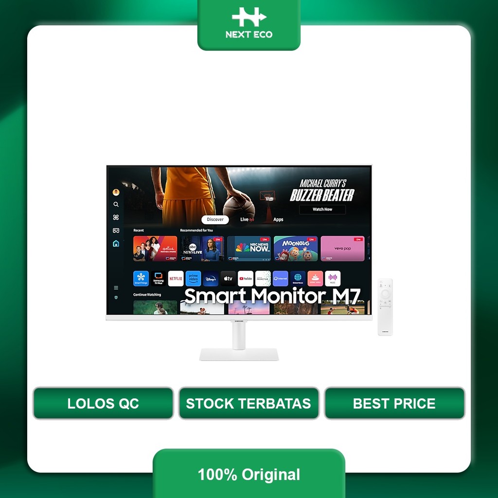 MONITOR SAMSUNG SMART 32" M7 LS32DM701UEXXD