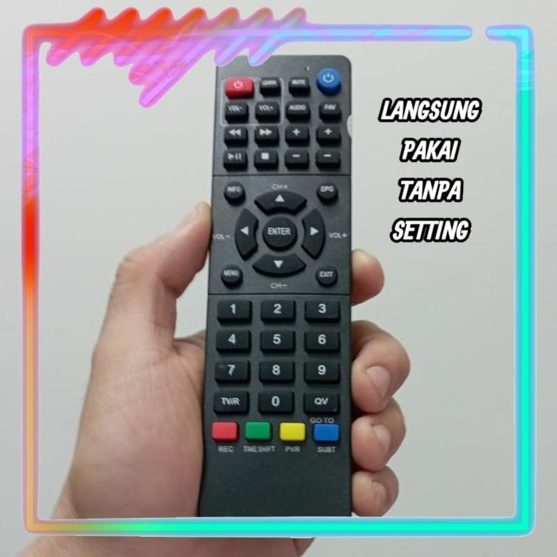 Remot Remote STB DVB-T2 Universal Tanpa Setting Polytron 81J067 81I469 PDV700 PDV709 Set Top Box Dig