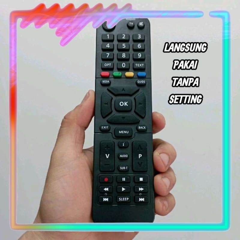 Remot Remote Set Top Box STB DVB-T2 Parabola Universal Tanpa Setting Nexmedia K-VISION K1100 C1100 (