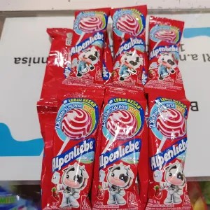 Alpenliebe Lolipop Susu Stroberi (Renceng)