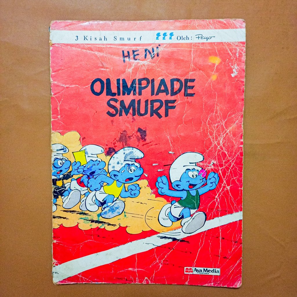 Komik Smurf Olimpiade 3 Kisah Peyo Terjemahan Bahasa Indonesia Terbitan [Pustaka Literasi]
