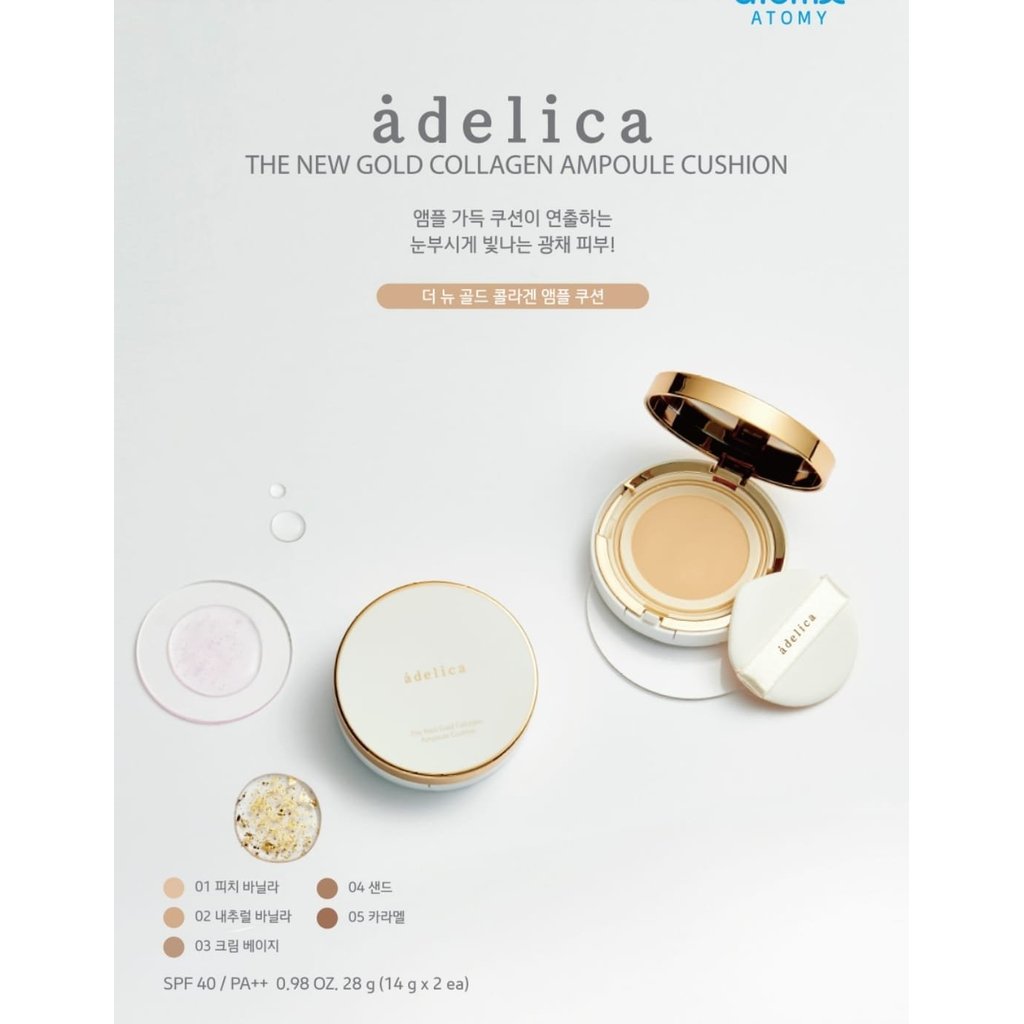 Atomy The New Gold Collagen Ampoule Cushion (free 1 Refill) Bedak