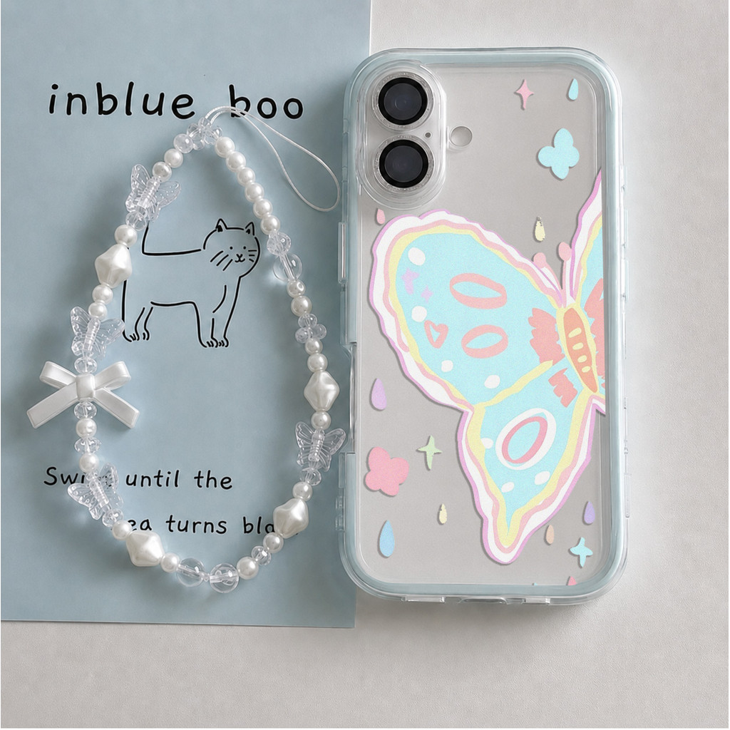 Aesthetic Mewah Kupu-Kupu Hologram Case Iphone 17 Pro Max 13 Pro Max15 Pro Max 11 14 Pro Max 13 Pro 