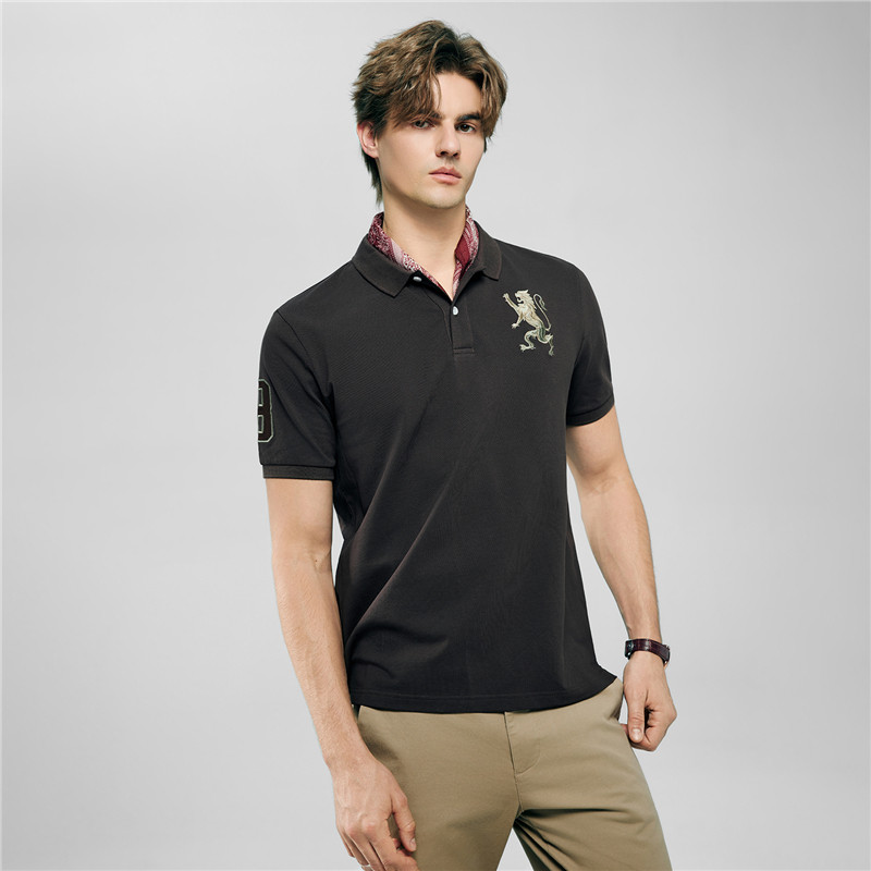 Giordano Men's 3D Lion Polo 0101622250