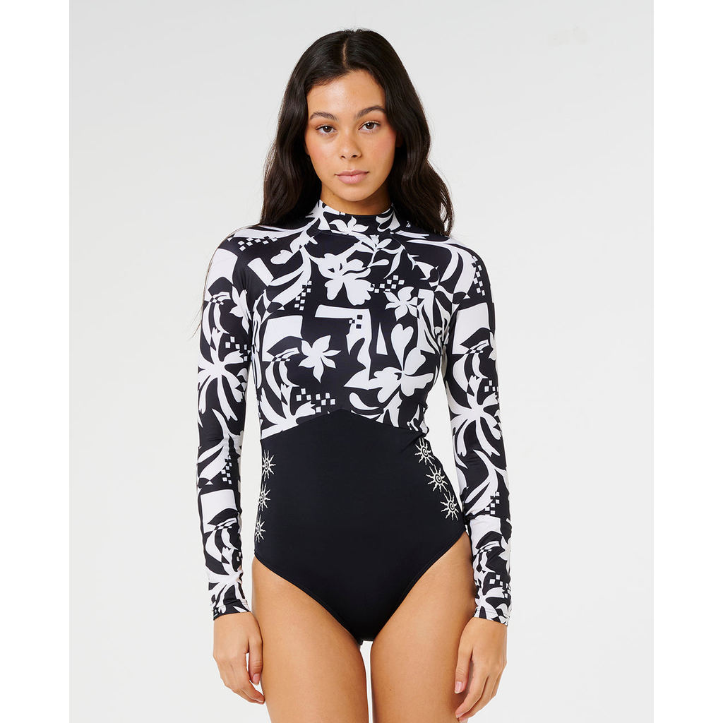 Rip Curl Women Topanga Geo UPF Surf Suit - Black