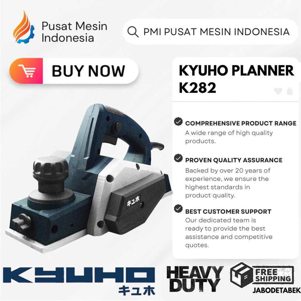 KYUHO  PLANNER K282 / MESIN PLANER KYUHO / MESIN SERUT KAYU / MESIN KETAM