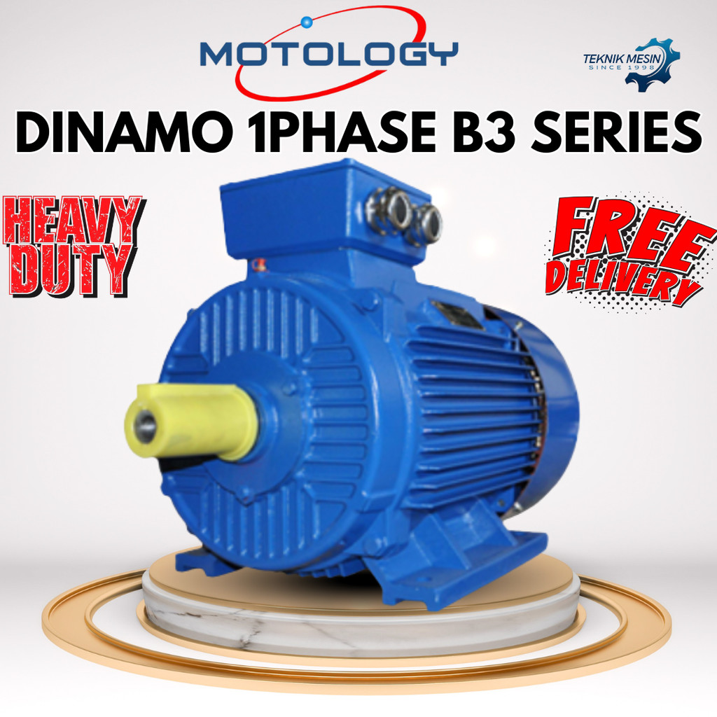 MOTOLOGY DINAMO 1 PHASE 2 POLE 2HP B3 aksaas