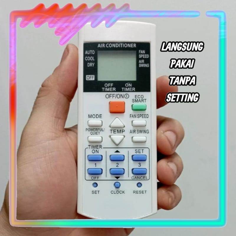 Remot Remote AC Universal Tanpa Setting Panasonic A75C3735 Eco Smart Powerfull  A75C4157 (LANGSUNG P