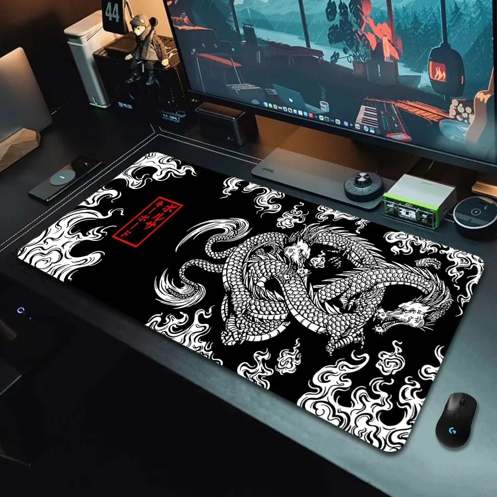 harga terbaik Maruige Mouse Pad Gaming Japanese Dragon Desk Mat - M34