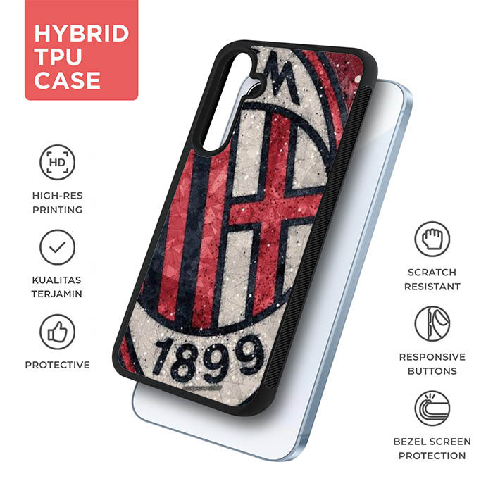 Ac Milan AB1672 Casing HP Custom Hardcase Softcase Samsung Galaxy A22 A23 A24 A30 A31 A32 A33 A50 A5