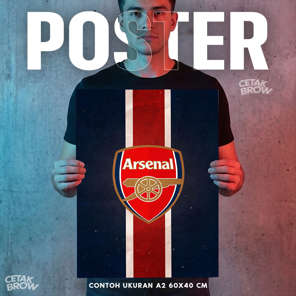Poster Arsenal Bruised Banana Retro Kit Iconic 90s Away Jersey Pattern Abstract Aesthetic Bisa Cetak