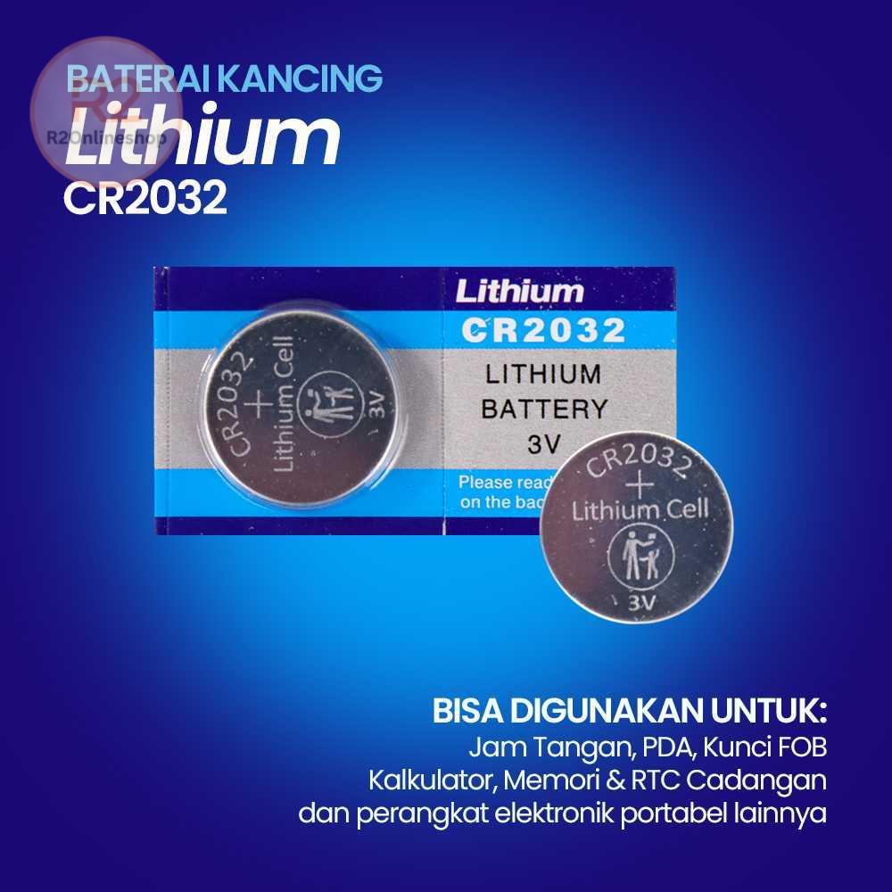 Baterai Kancing CR2032 DL2032 BR2032 ECR2032 3V Lithium 1 PCS