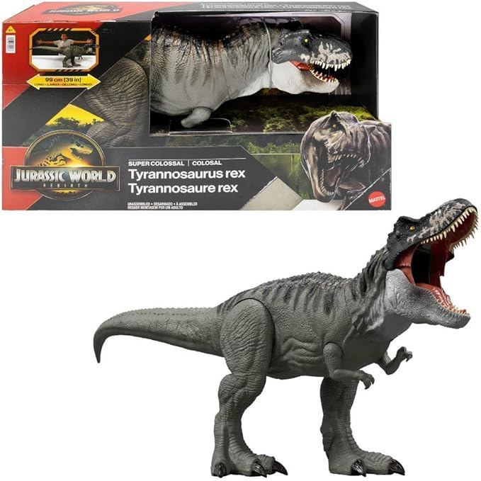 Mattel Jurassic World Rebirth Super Colossal Tyrannosaurus Rex Action