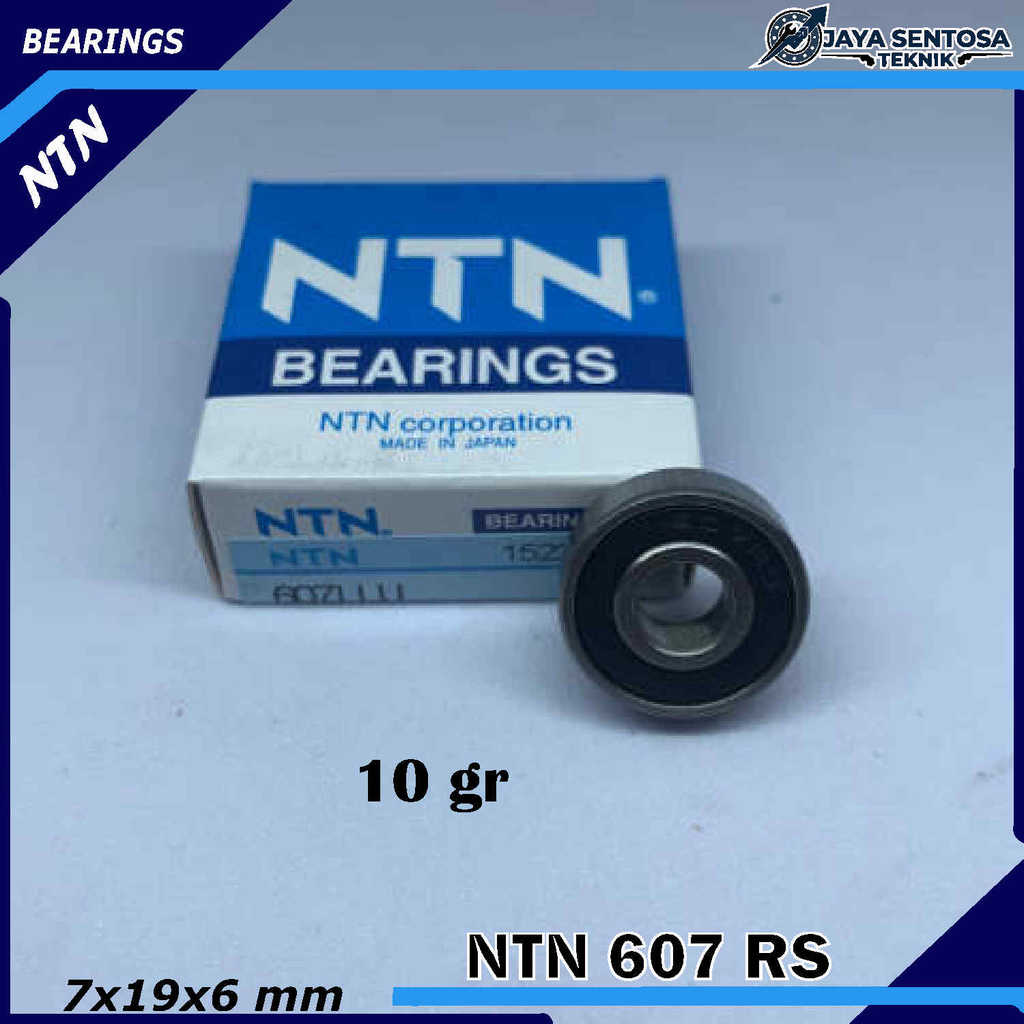 BEARING NTN 607 RS Tutup Karet Original Jepang | Laher Motor Presisi Kualitas Terbaik High Quality