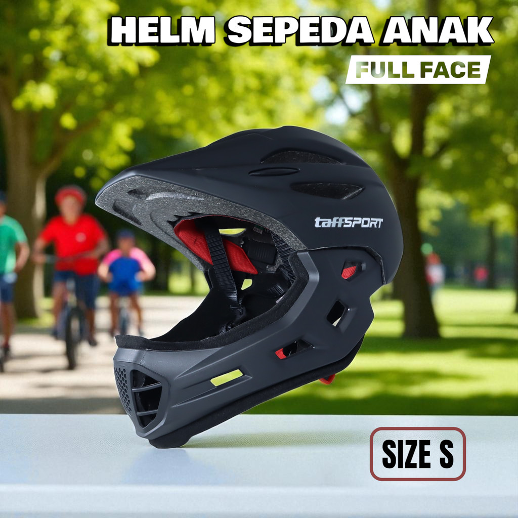 TaffSPORT Helm Modular Sepeda Anak Full Face Bike Size S - K20