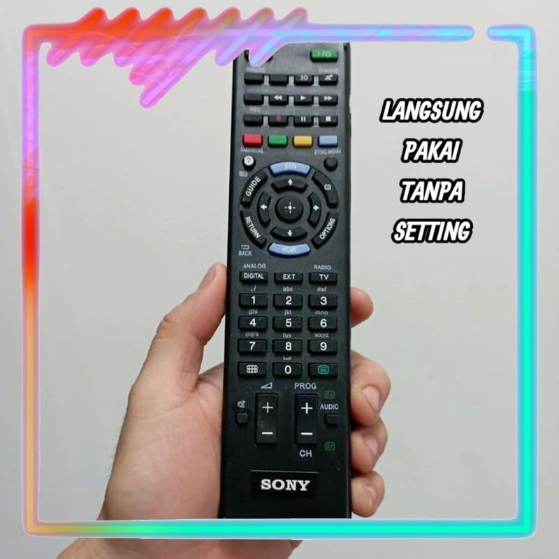 Remot Remote TV Pengganti Tanpa Setting Sony RM-ED053 RM-ED052 RM-ED029 (LANGSUNG PAKAI)
