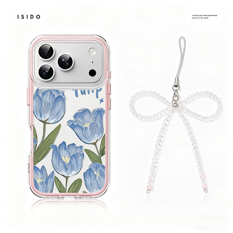 Bunga Biru Cewek Aesthetic Casing Hp Oppo Reno 15F A6X A6T A6S Pro 14F A3X A5 Pro A5X A5 2025 A5I Pr