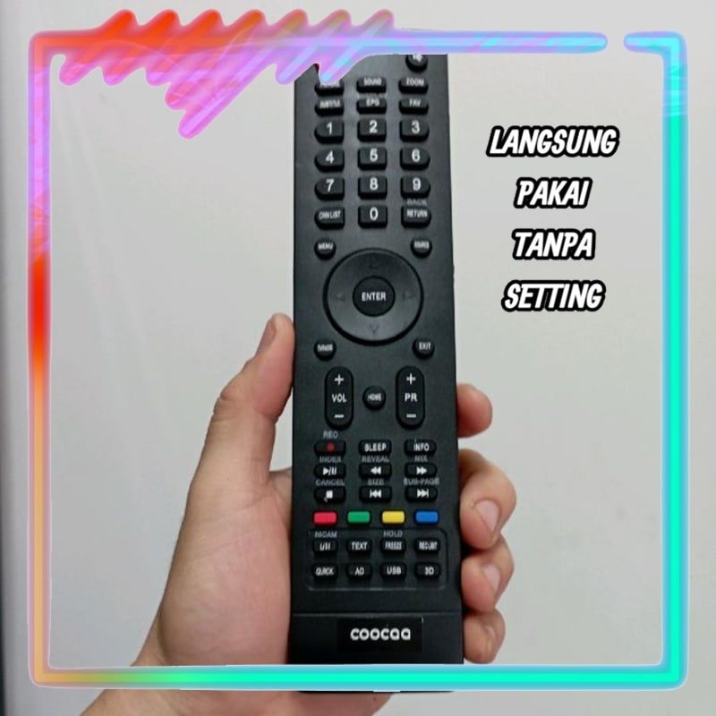 Remot Remote LED LCD TV Pengganti Tanpa Setting Coocaa 24W3 32E2A22G 40E2100T (LANGSUNG PAKAI)