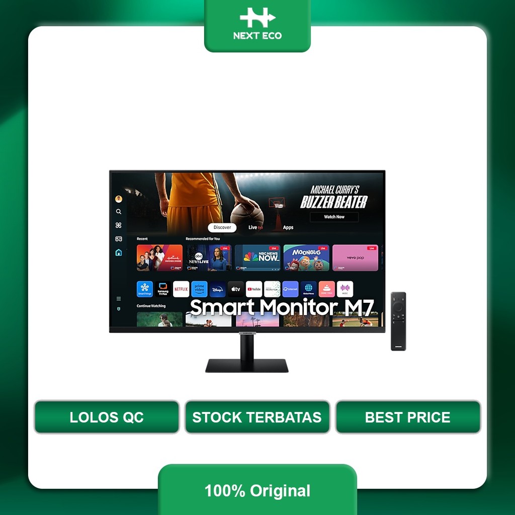MONITOR SAMSUNG SMART 32" M7 LS32DM700UEXXD