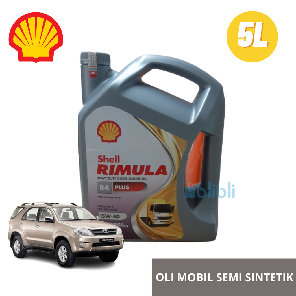 Shell Rimula R4X 15W40 [5L] Oli Mobil Diesel Ukuran Galon Oli Mobil Shell Pajero Diesel / Innova