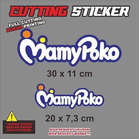 Sticker moko moko ukuran 1 cm x 1 cm