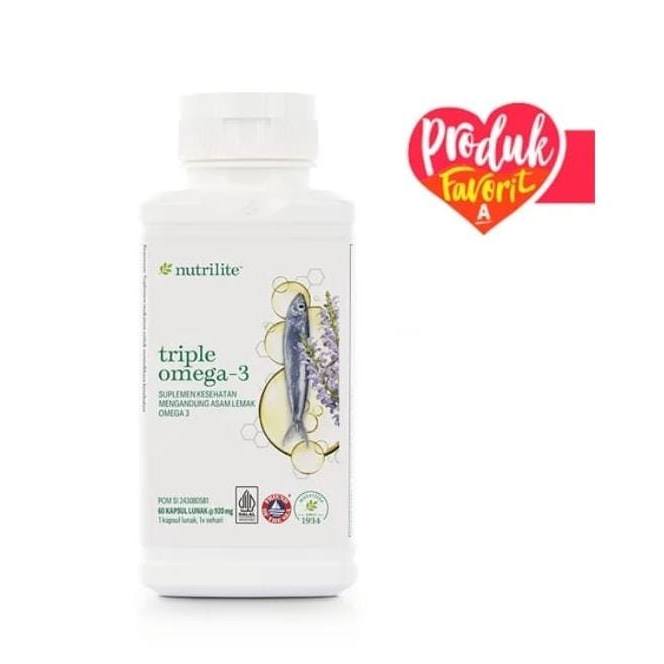Nutrilite Triple x omega 3 Minyak Ikan  - 60 softgels Amway Original100% exp 2027 (01)