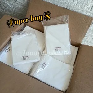 paper bag S putih polos GRADE / kantong kertas kentang