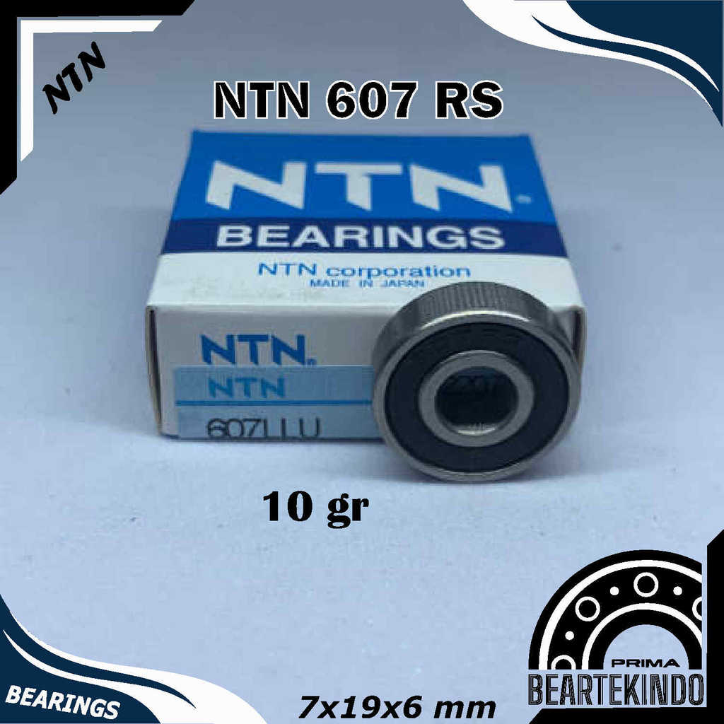 BEARING NTN 607 RS Tutup Karet Original Jepang | Laher Motor Presisi Kualitas Terbaik High Quality