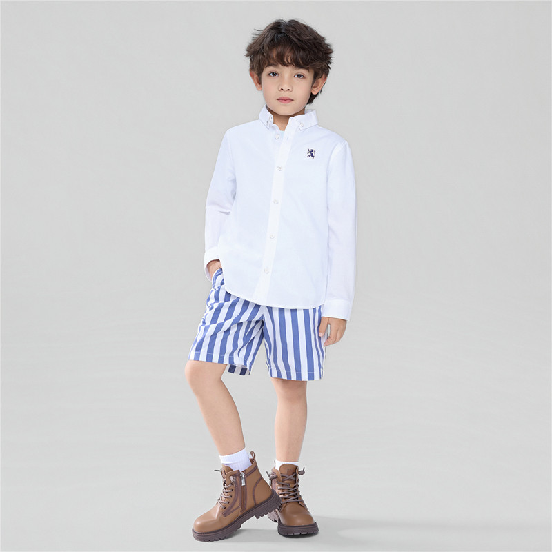 Giordano Junior Boys Oxford Mini Lion Shirt 0304607301