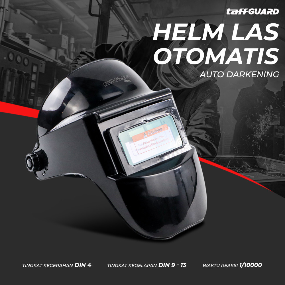 Helm Las Otomatis Auto Darkening Solar Welding Helmet Kedok Topeng Las Full Face Sensor Cahaya Pro 1