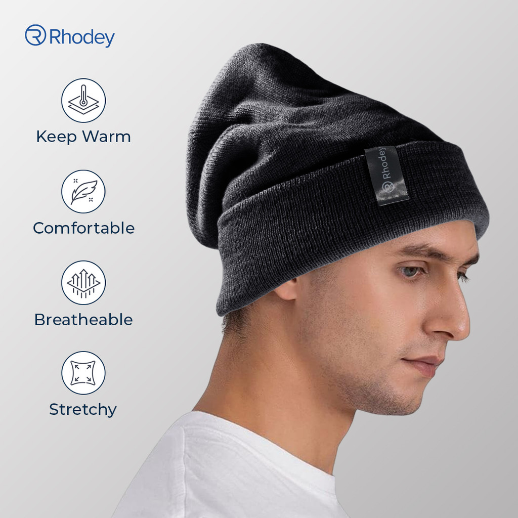 Rhodey Topi Kupluk Rajut Pria Wanita Polyester Beanie Hat Winter - EC002