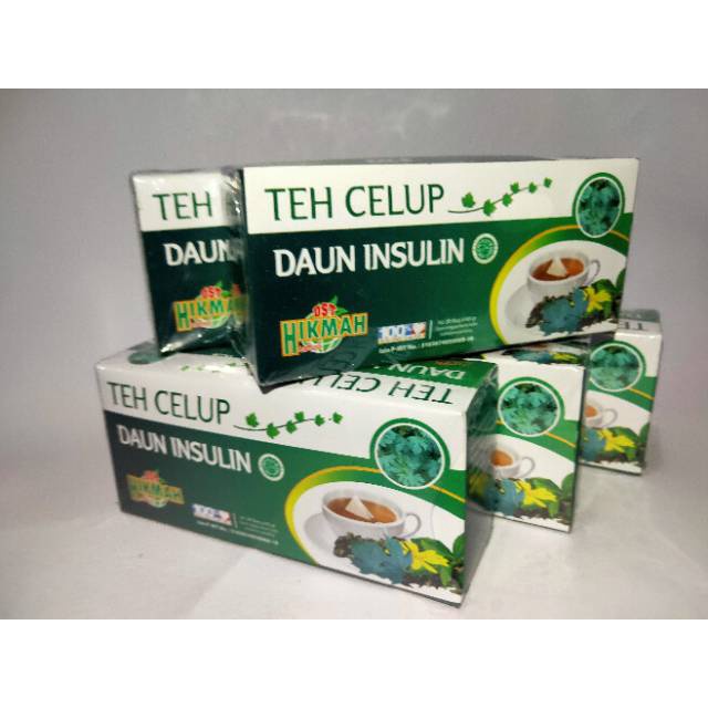 DAUN INSULIN TEH CELUP [HIKMAH] – TEH ANTI DIABET – TEH PELANCAR PEREDARAN DARAH