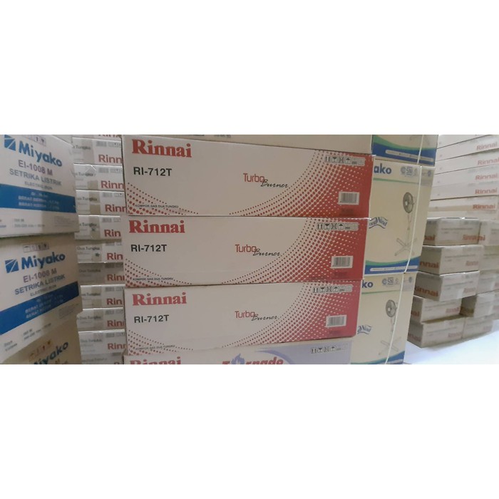 Rinnai Kompor Gas 2 Tungku Api Turbo Stainless Steel RI-712 T GARANSI